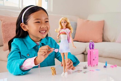 Foto 3 | Muñeca Barbie Y Accesorios, Set De Viaje «malibu» Con Cachor - Venta Internacional.
