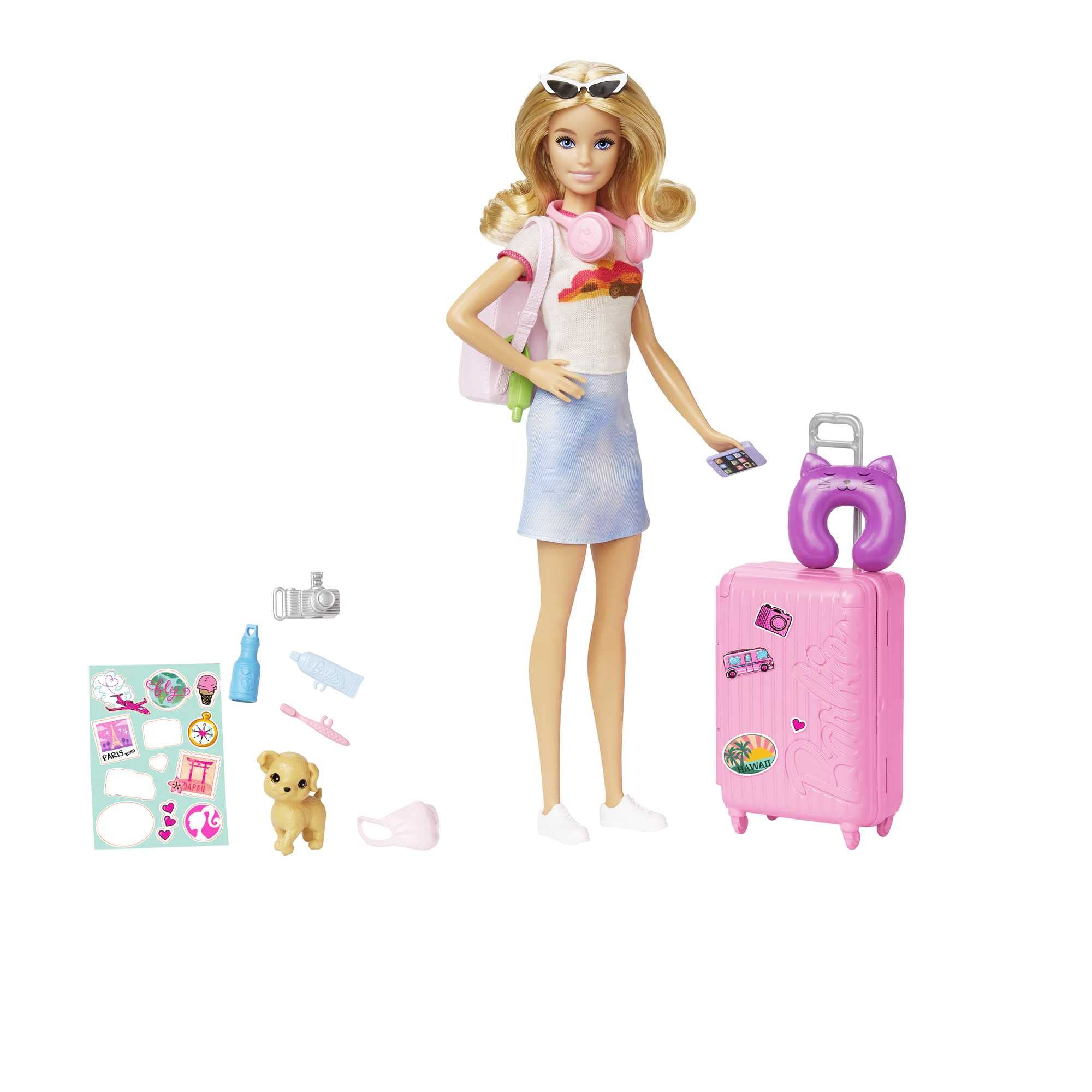 Foto 6 pulgar | Muñeca Barbie Y Accesorios, Set De Viaje «malibu» Con Cachor - Venta Internacional.