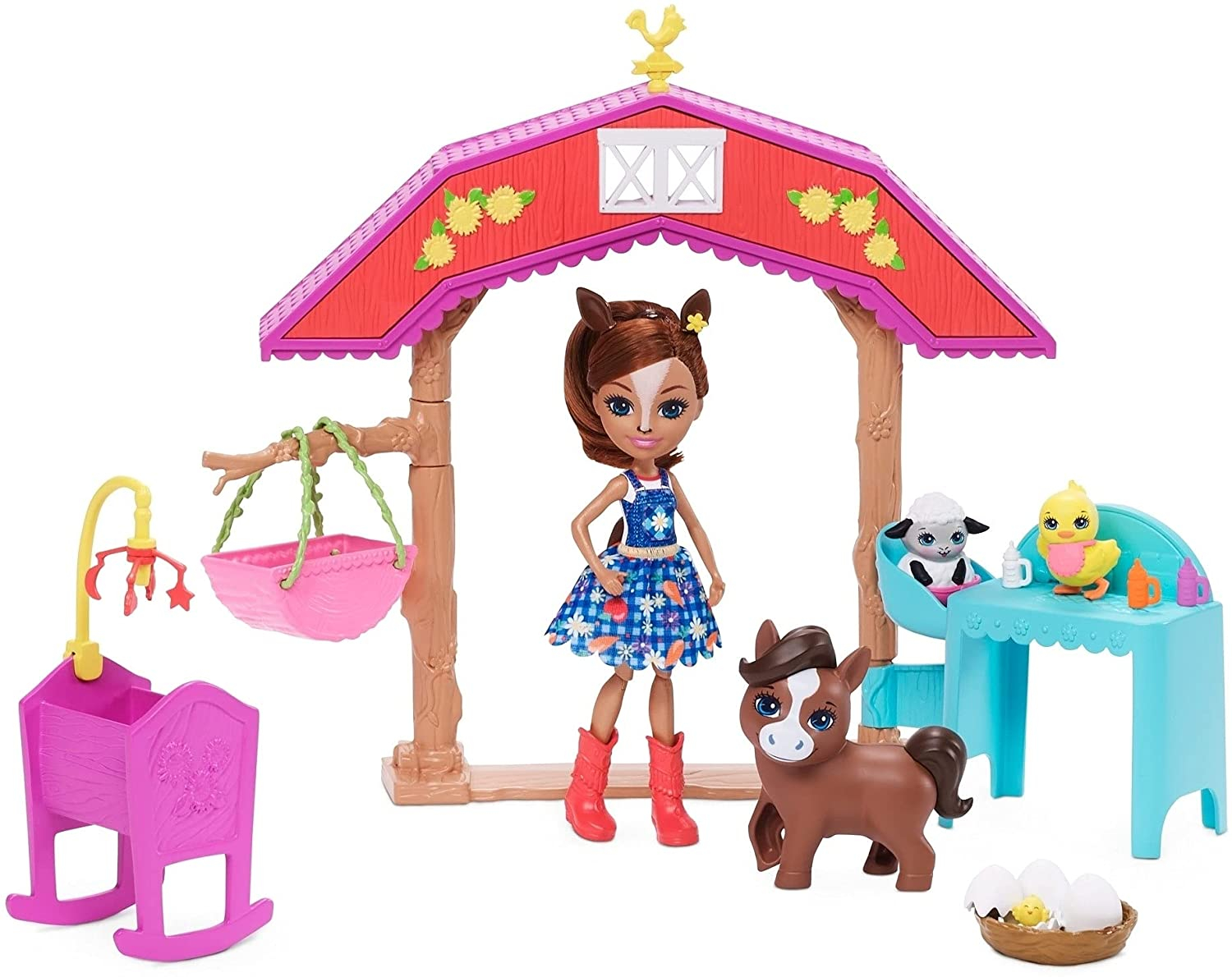 Playset Mattel Enchantimals Barnyard Nursery Con Haydie Horse - Venta Internacional.