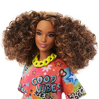Foto 6 | Muñeca Barbie, Juguetes Para Niños, Cabello Castaño Rizado, Barbie Fashionis - Venta Internacional.