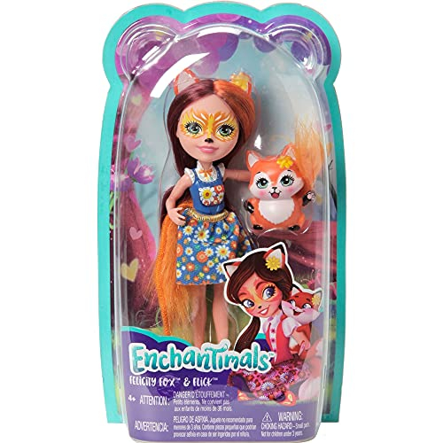 Foto 7 | Muñeca Felicity Fox De Doll Enchantimals Con Figura Flick De 6 Pulgadas Con Acc - Venta Internacional.