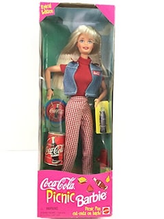 Foto 1 | Mattel Coca Cola Picnic Barbie 1997 - Venta Internacional.