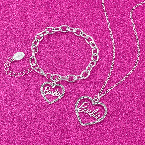Foto 3 pulgar | Conjunto De Collar Y Pulsera Con Forma De Corazón De Cristal Para Barbie - Venta Internacional.