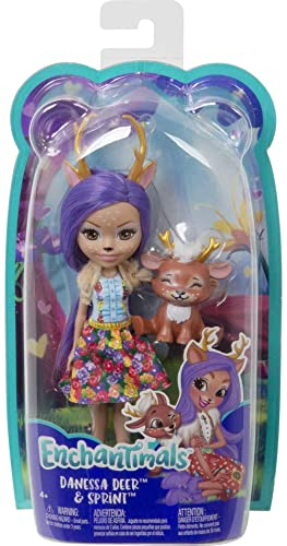 Foto 7 pulgar | Doll Enchantimals Danessa Deer Con Figura Sprint De 6 Pulgadas Con Aire Acondicionado - Venta Internacional.