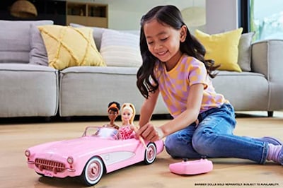 Foto 2 | Coche Hot Wheels Rc Barbie Corvette Con Mando A Distancia - Venta Internacional.