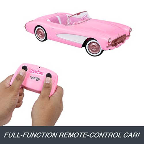 Foto 5 pulgar | Coche Hot Wheels Rc Barbie Corvette Con Mando A Distancia - Venta Internacional.