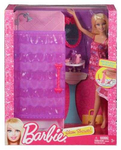 Foto 3 pulgar | Barbie Glam Shower Playset - Venta Internacional