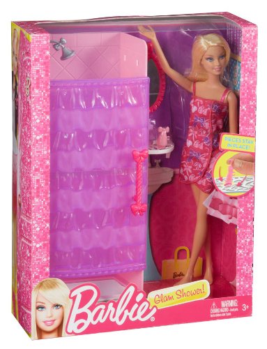 Foto 4 pulgar | Barbie Glam Shower Playset - Venta Internacional