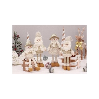 Foto 2 | Pack De 3 Muñecas Navideñas Con Luces Led De 55 Cm De Altura, Diseño De Reno Y Nieve - Venta Internacional.
