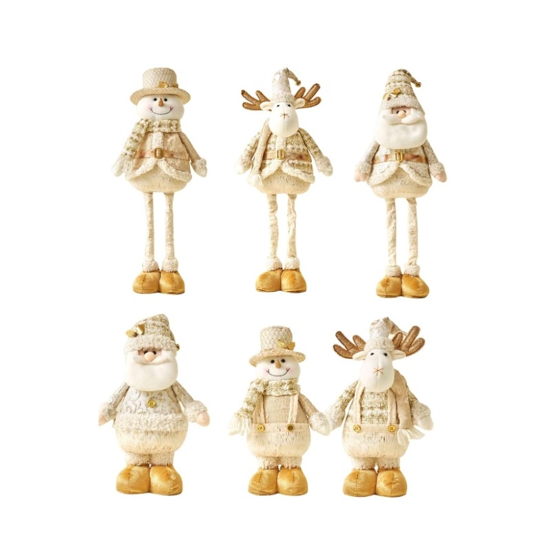 Foto 4 pulgar | Pack De 3 Muñecas Navideñas Con Luces Led De 55 Cm De Altura, Diseño De Reno Y Nieve - Venta Internacional.