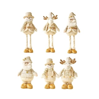 Foto 3 | Pack De 3 Muñecas Navideñas Con Luces Led De 55 Cm De Altura, Diseño De Reno Y Nieve - Venta Internacional.