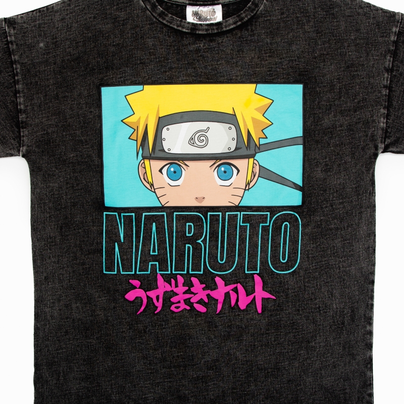 Foto 5 pulgar | Camiseta Para Niña Naruto Gris Con Estampado De Naruto - Venta Internacional.