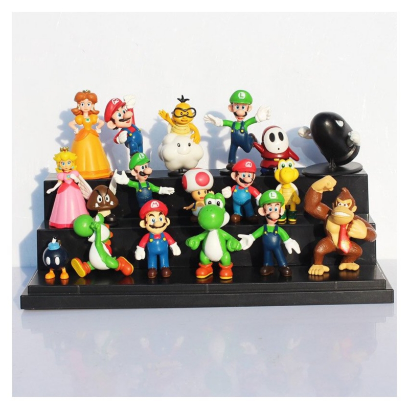 Figura De Muñeca De Dibujos Animados Con Personajes De Super Mario Bros, Juego De 18 - Venta Internacional.