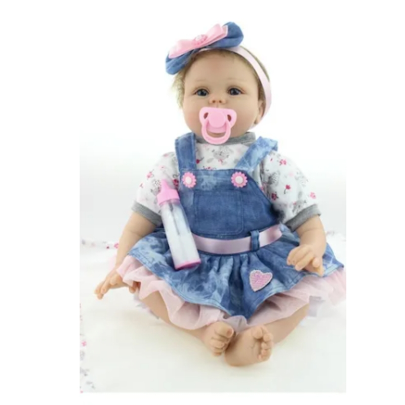 Foto 3 pulgar | Muñeca Reborn, Suave Como Silicona, 55 Cm, Realista, Con Oso - Venta Internacional.