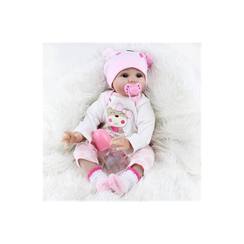 Muñeca Reborn Baby Doll Realista De Silicona De 55 Cm Con Ojos Acrílicos - Venta Internacional.