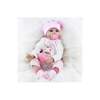 Foto 1 | Muñeca Reborn Baby Doll Realista De Silicona De 55 Cm Con Ojos Acrílicos - Venta Internacional.