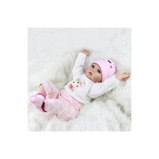 Foto 4 | Muñeca Reborn Baby Doll Realista De Silicona De 55 Cm Con Ojos Acrílicos - Venta Internacional.