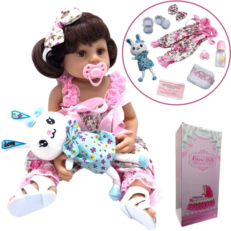 Muñeca Reborn Realistic De 55 Cm Con 8 Accesorios Para Niños De Más De 3 Años - Venta Internacional.