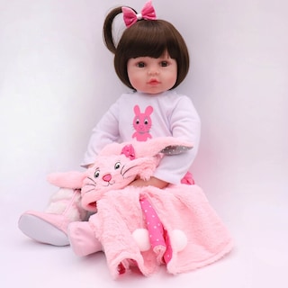 Foto 2 | Muñeca Con Forma De Conejito Simulado De 48 Cm Con Ojos Azules Para Niños - Venta Internacional.