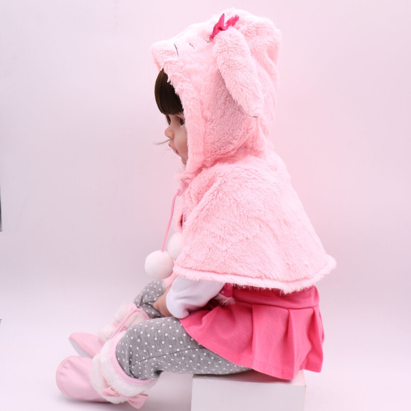 Foto 6 pulgar | Muñeca Con Forma De Conejito Simulado De 48 Cm Con Ojos Azules Para Niños - Venta Internacional.