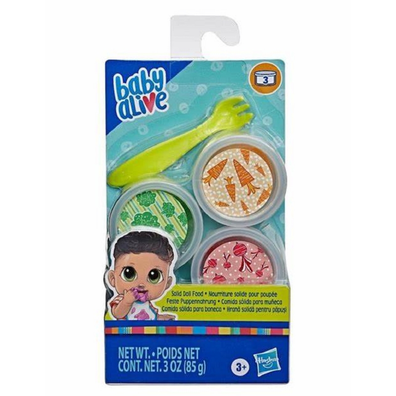 Set De Comida Sólida Baby Alive Para Muñecas Con 3 Ollas Y Tenedor - Venta Internacional.