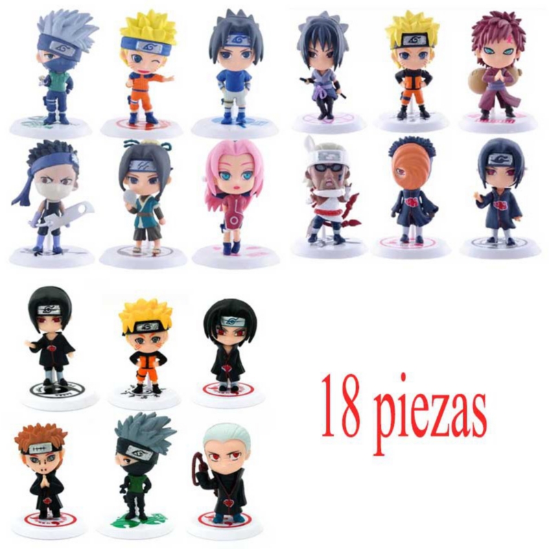 Foto 1 | Set De 18 Figuras De Acción Akatsuki Itachi Kunai Naruto Shuriken - Venta Internacional.