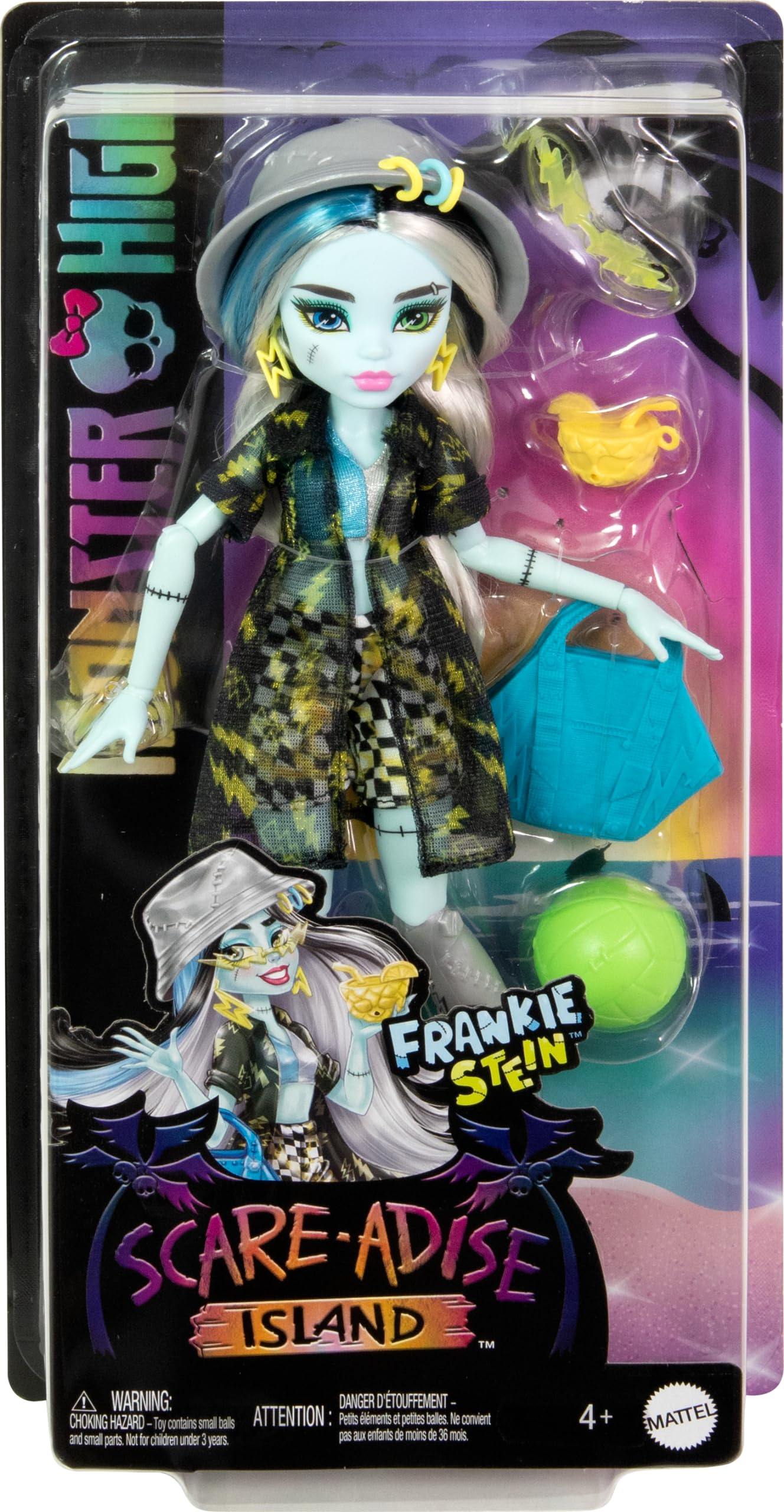 Foto 7 pulgar | Muñeca Monster High Scare-adise Island Frankie Stein con Accesorios - Venta Internacional