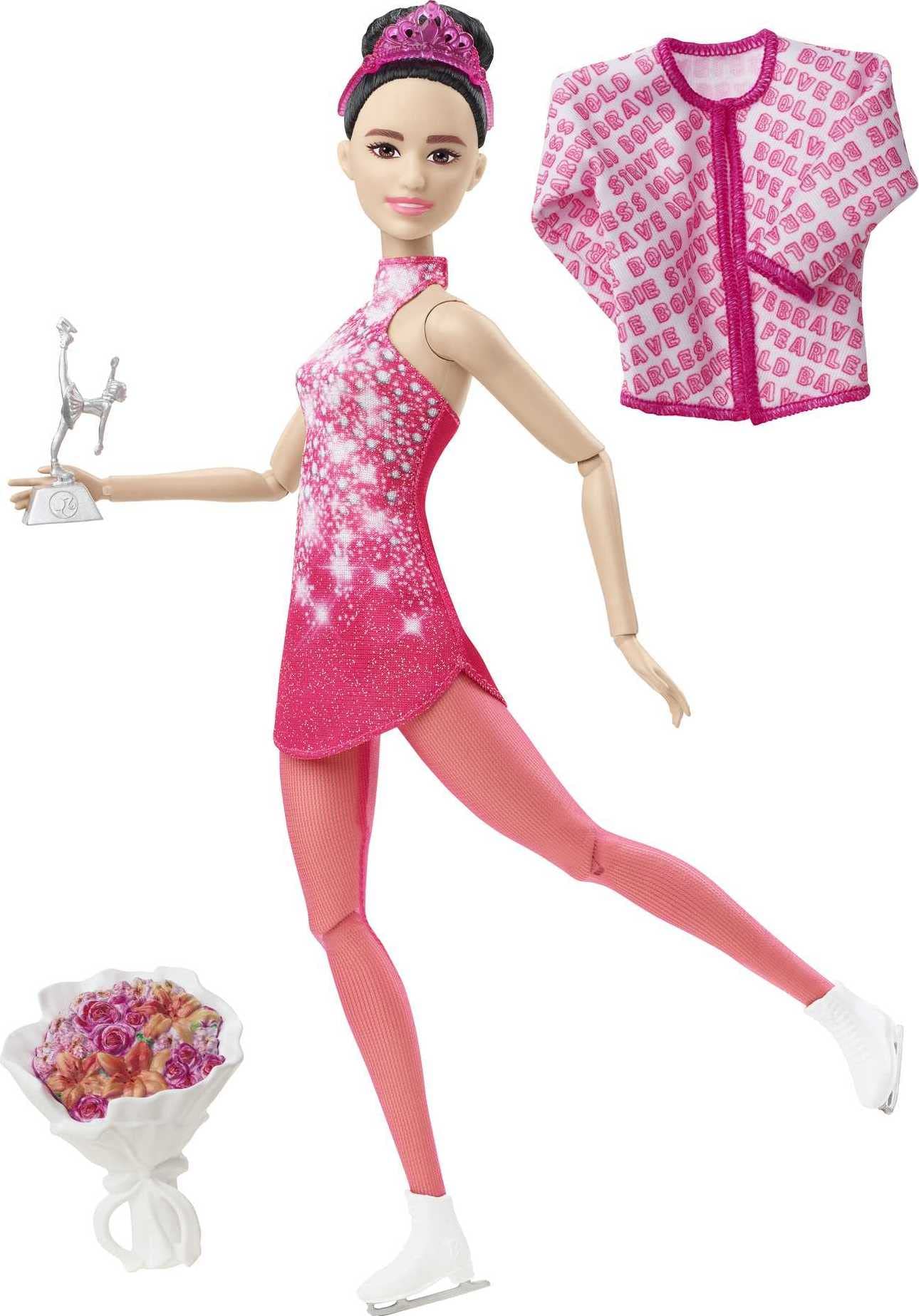 Foto 2 pulgar | Barbie Winter Sports Ice Skater Brunette Doll 12 "  - Venta Internacional