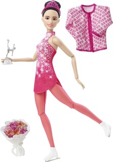 Foto 1 | Barbie Winter Sports Ice Skater Brunette Doll 12 " - Venta Internacional