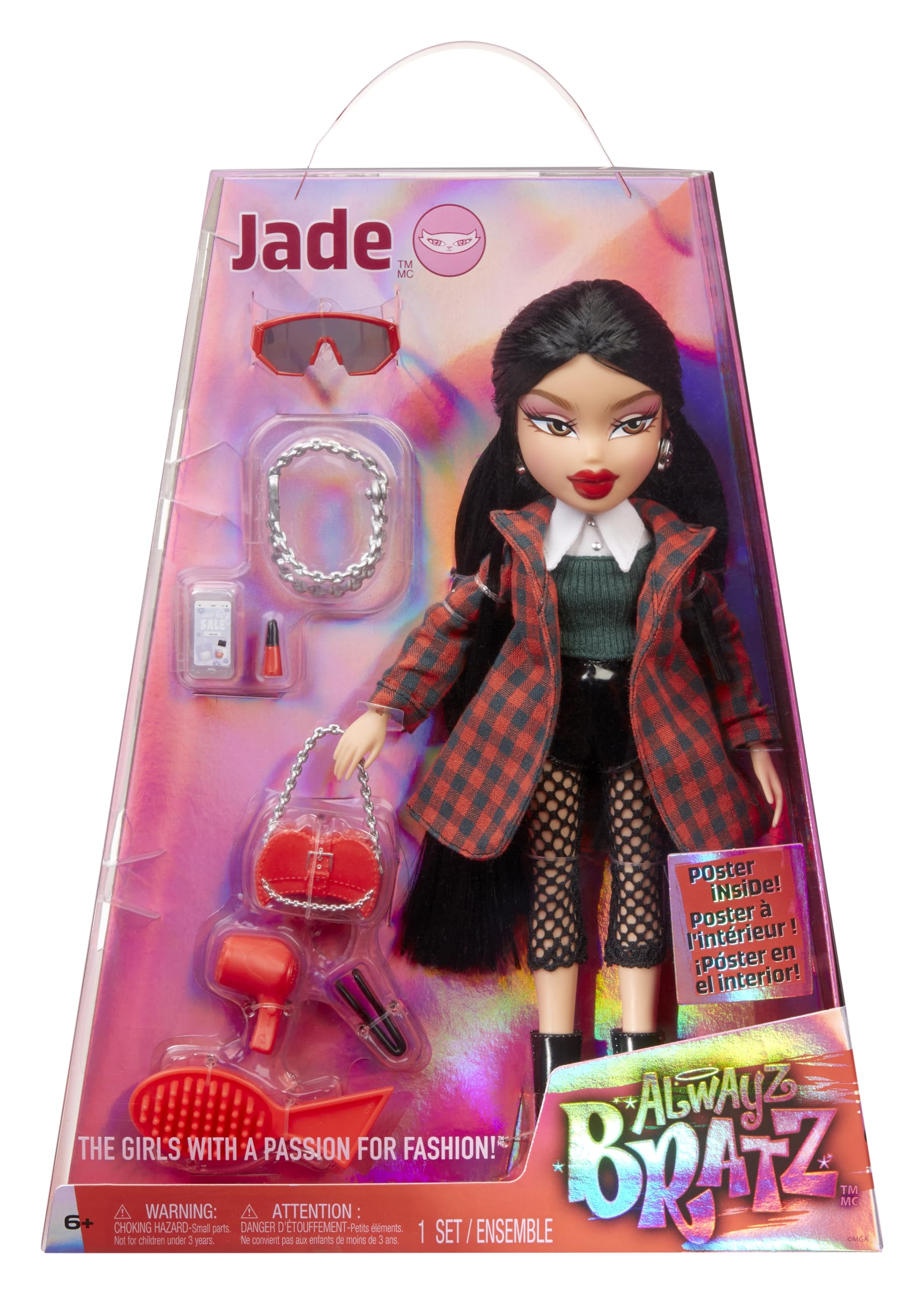 Foto 2 pulgar | Muñeca De Moda Bratz Alwayz Jade Con 10 Accesorios Y Póster - Venta Internacional.