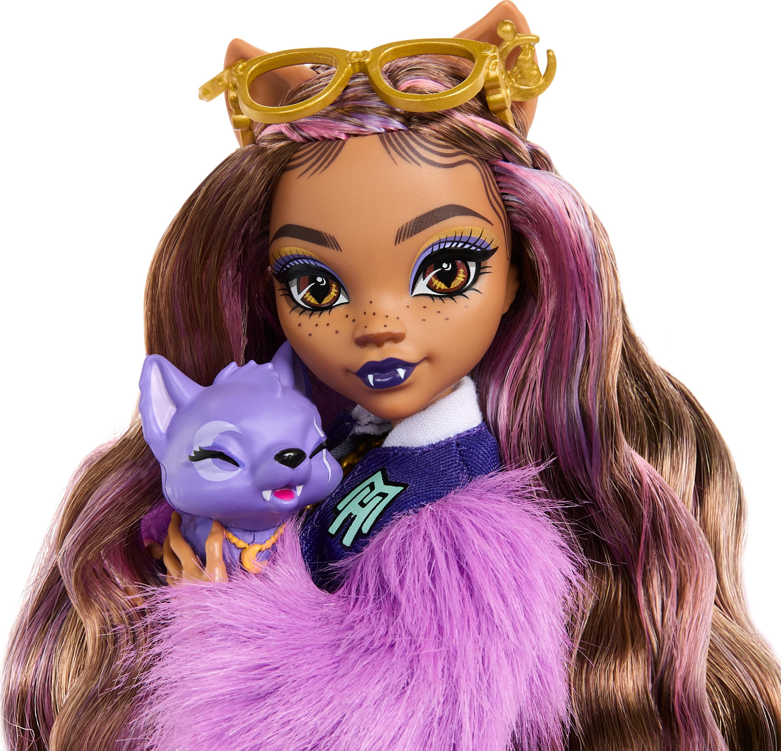 Foto 4 pulgar | Muñeca Monster High Clawdeen Wolf Con Mascota En Forma De Media Luna Y Acceso. - Venta Internacional.
