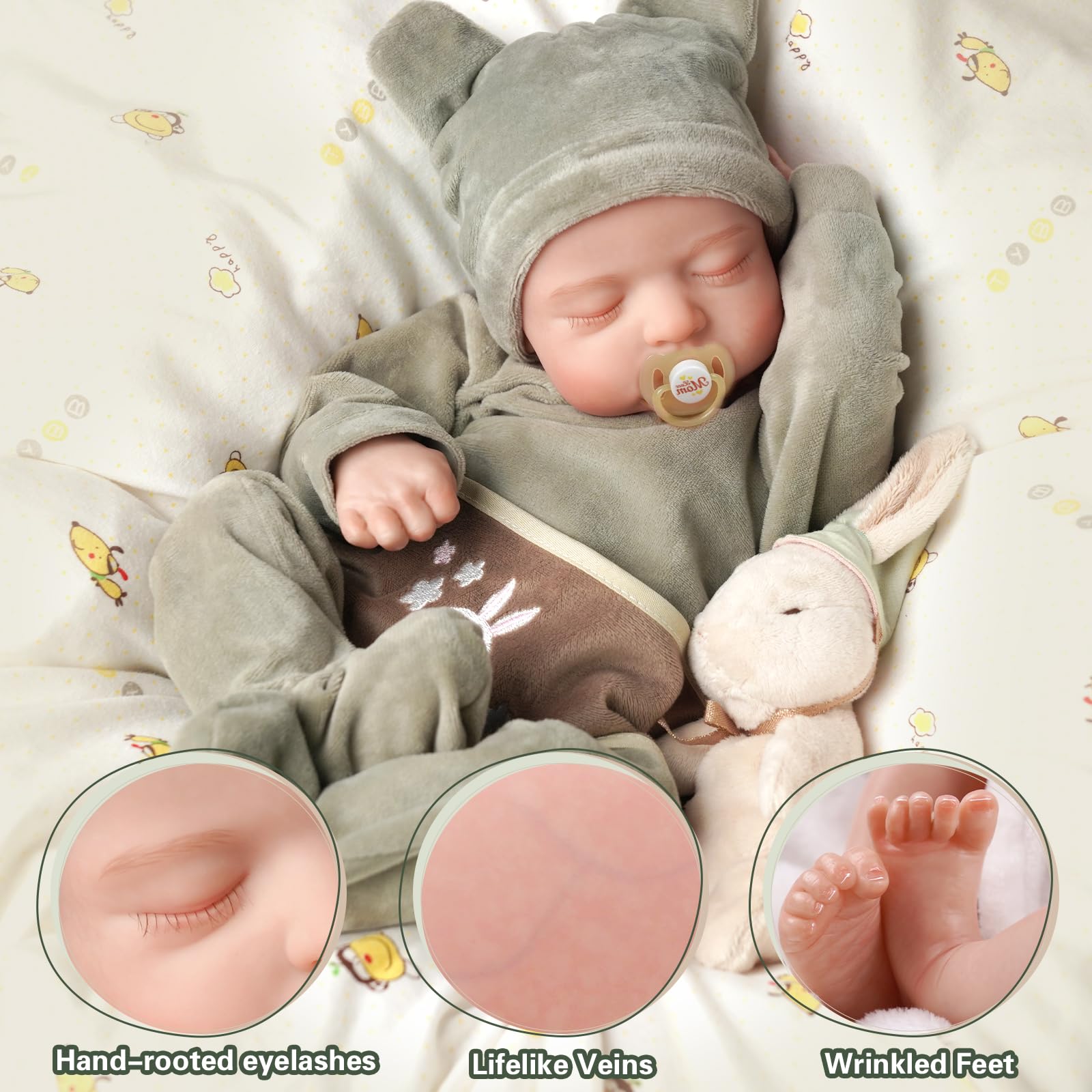 Foto 4 pulgar | Muñeca Reborn Babeside Relike Boy De 43 Cm Con Accesorios - Venta Internacional.