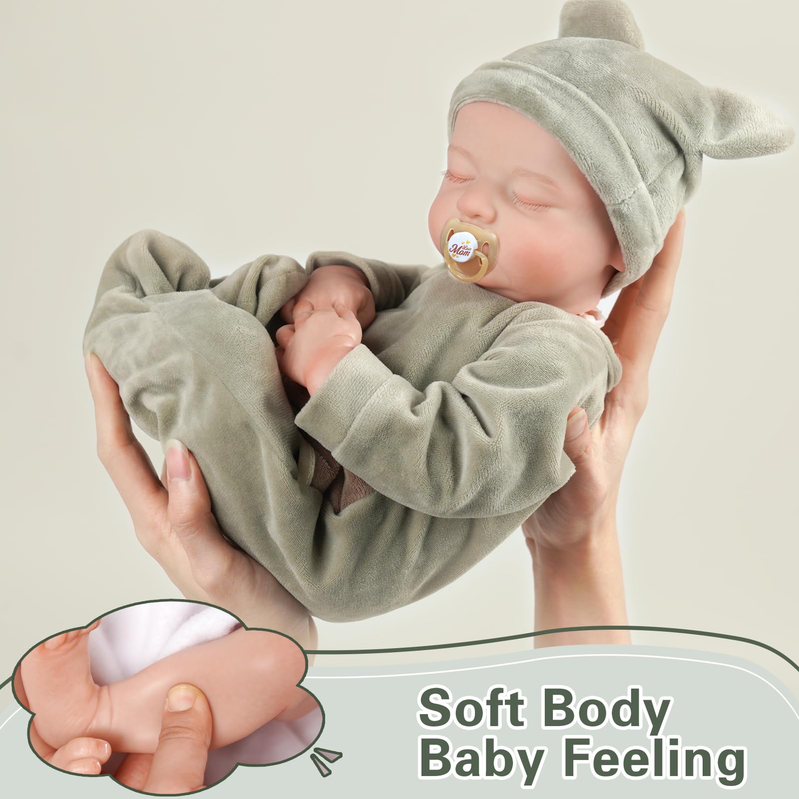 Foto 5 pulgar | Muñeca Reborn Babeside Relike Boy De 43 Cm Con Accesorios - Venta Internacional.