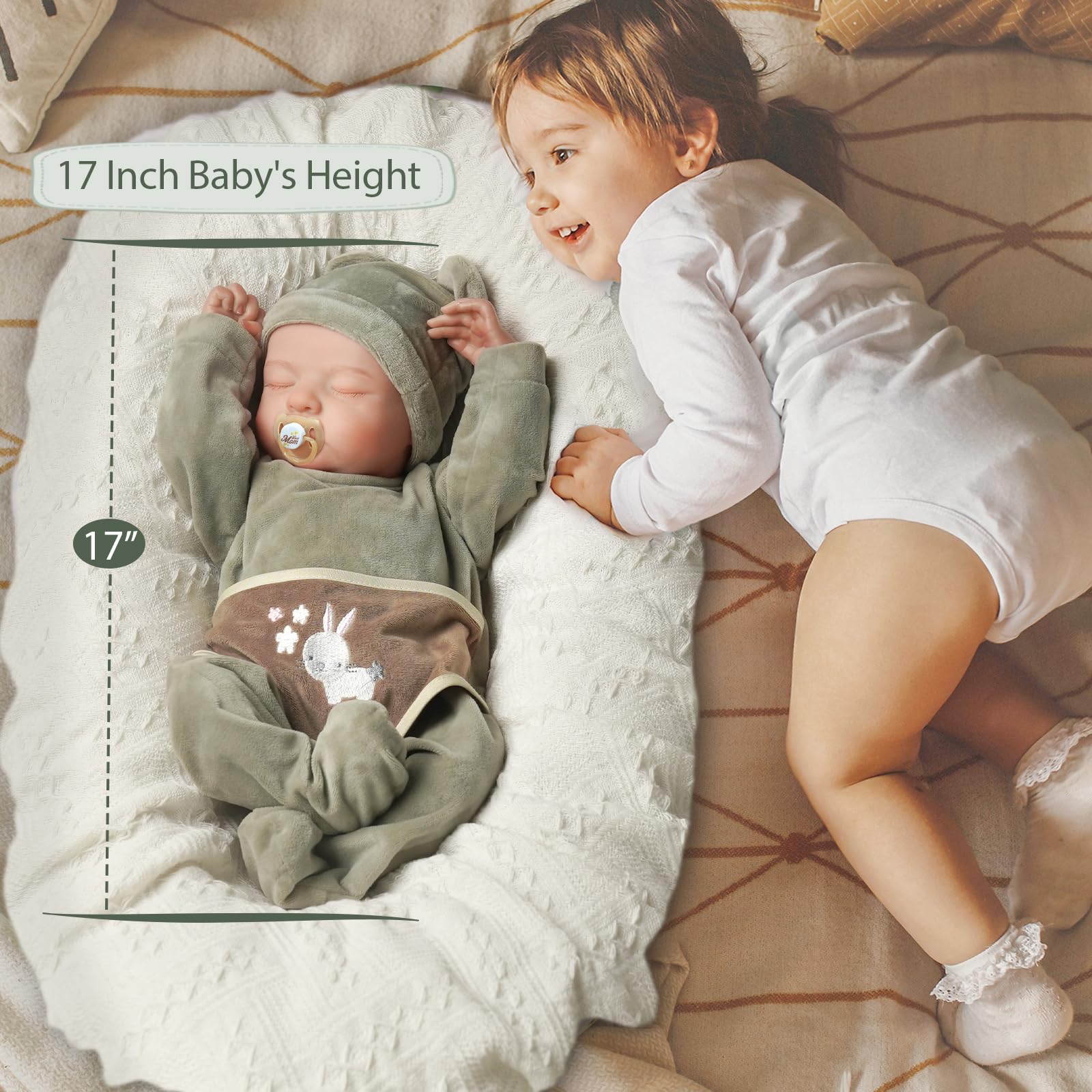 Foto 6 pulgar | Muñeca Reborn Babeside Relike Boy De 43 Cm Con Accesorios - Venta Internacional.