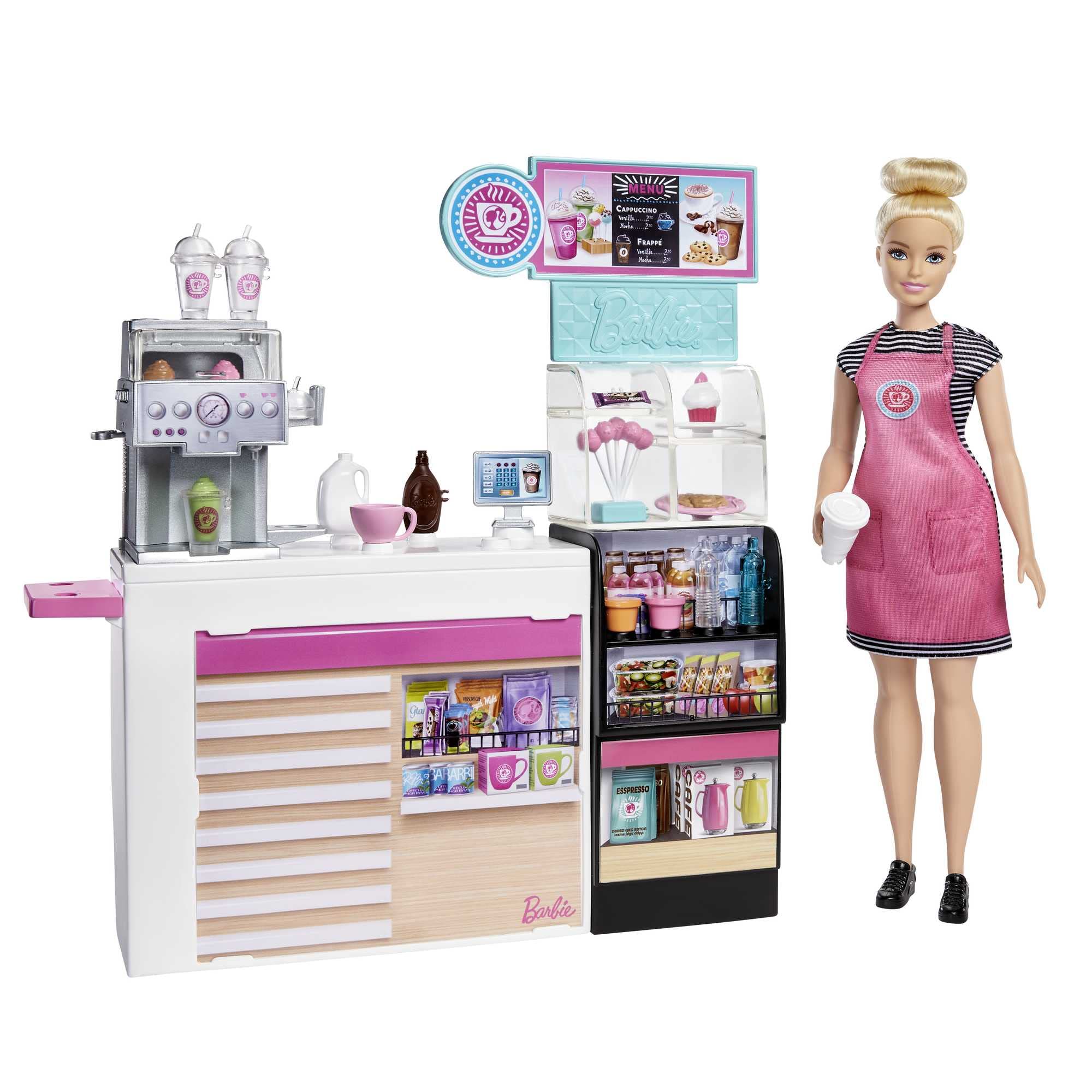 Cafetería Barbie con Muñeca más 20 Piezas - Venta Internacional