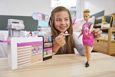Foto 3 | Cafetería Barbie con Muñeca más 20 Piezas - Venta Internacional