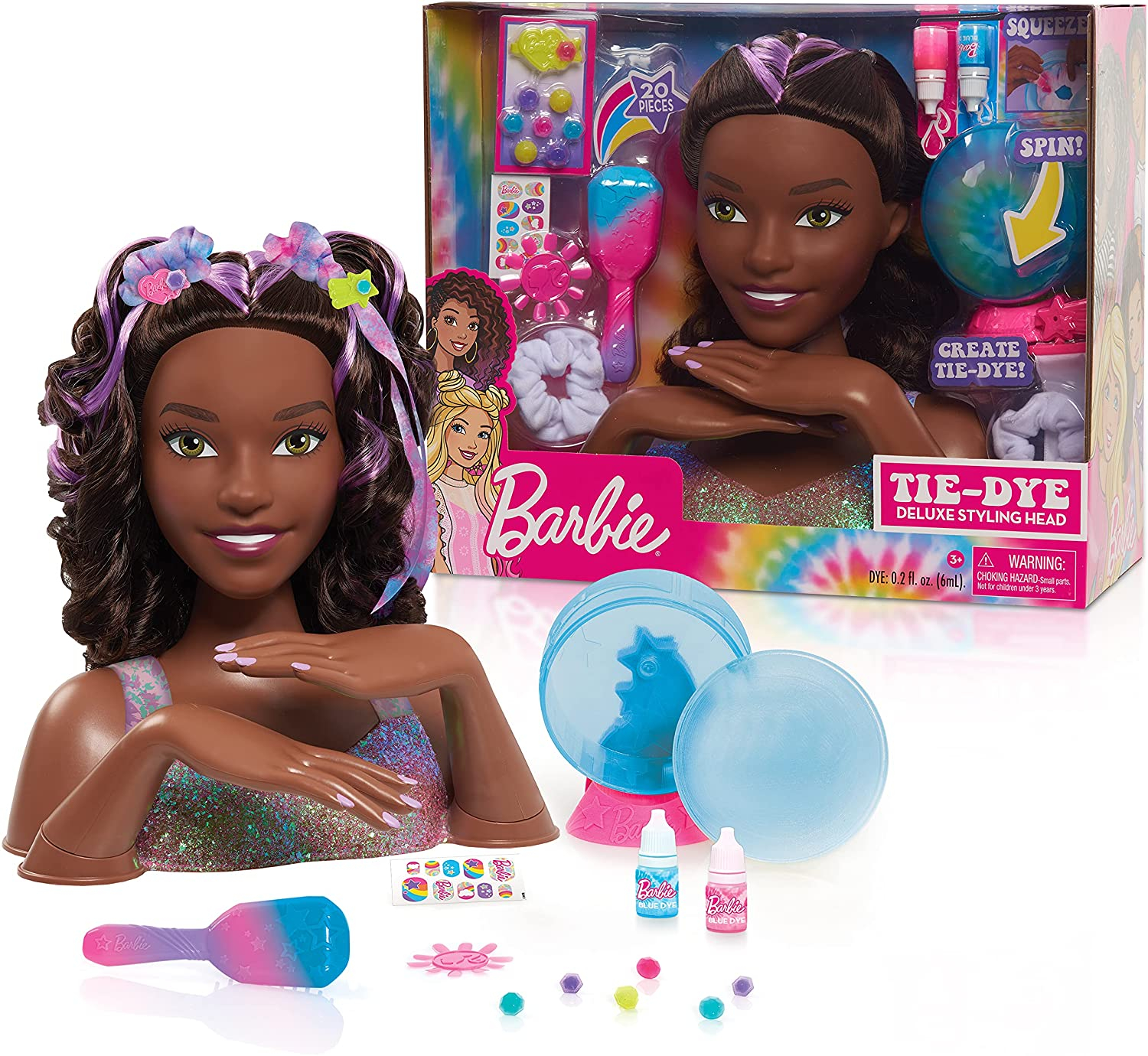 Barbie Deluxe Styling Head Tie-Dye - Venta Internacional