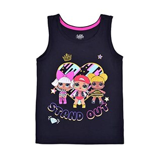 Foto 4 | Pack De 3 Camisetas Sin Mangas Lol Surprise Negro/rosa, Talla 6 Para Niñas - Venta Internacional.