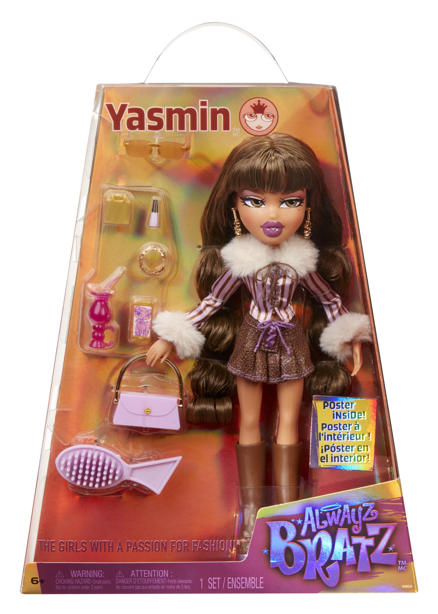 Foto 2 pulgar | Muñeca De Moda Bratz Alwayz Yasmin Con 10 Accesorios Y Póster - Venta Internacional.