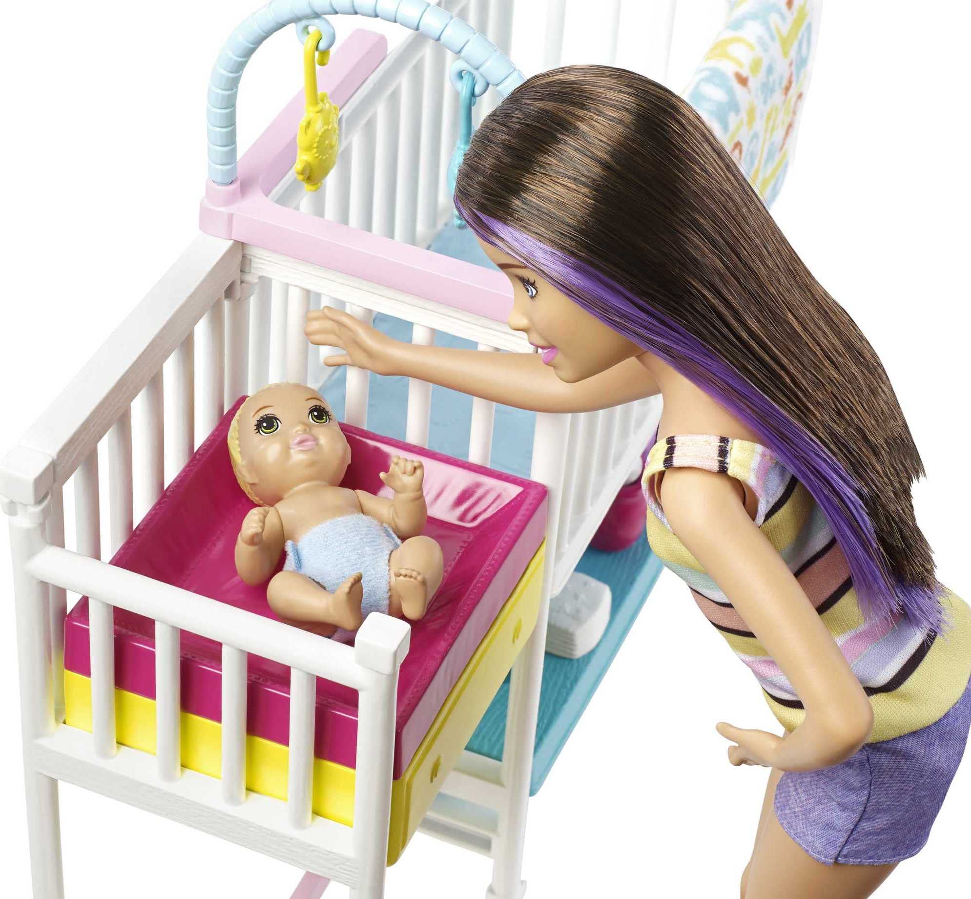 Foto 3 | Playset Barbie Skipper Babysitters Inc. Nap 'n Nurture Nursery - Venta Internacional.