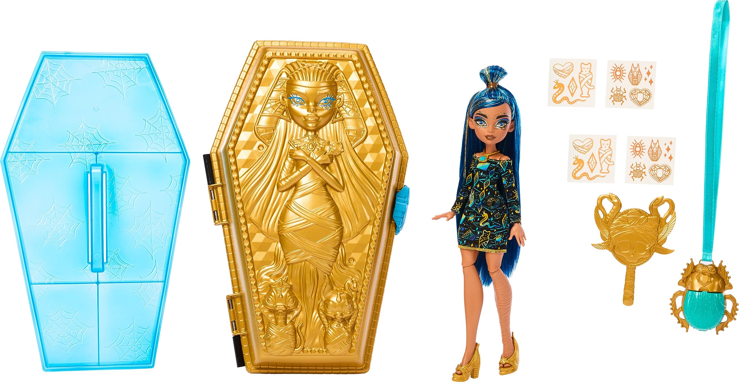 Foto 6 pulgar | Muñeca Y Accesorios Monster High Cleo De Nile Con Kit De Belleza - Venta Internacional.
