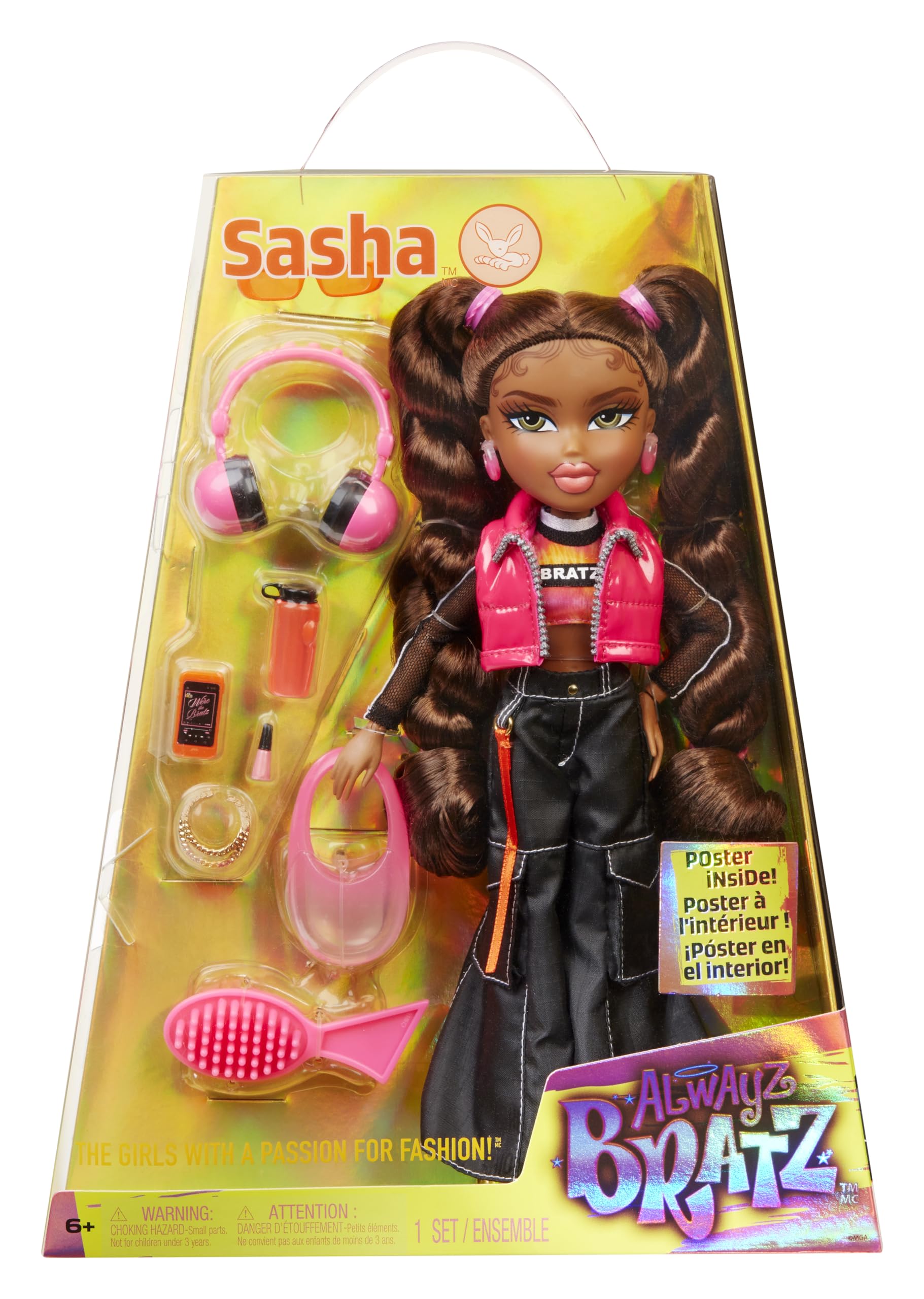 Foto 2 pulgar | Muñeca De Moda Bratz Alwayz Sasha Con 10 Accesorios Y Póster - Venta Internacional.