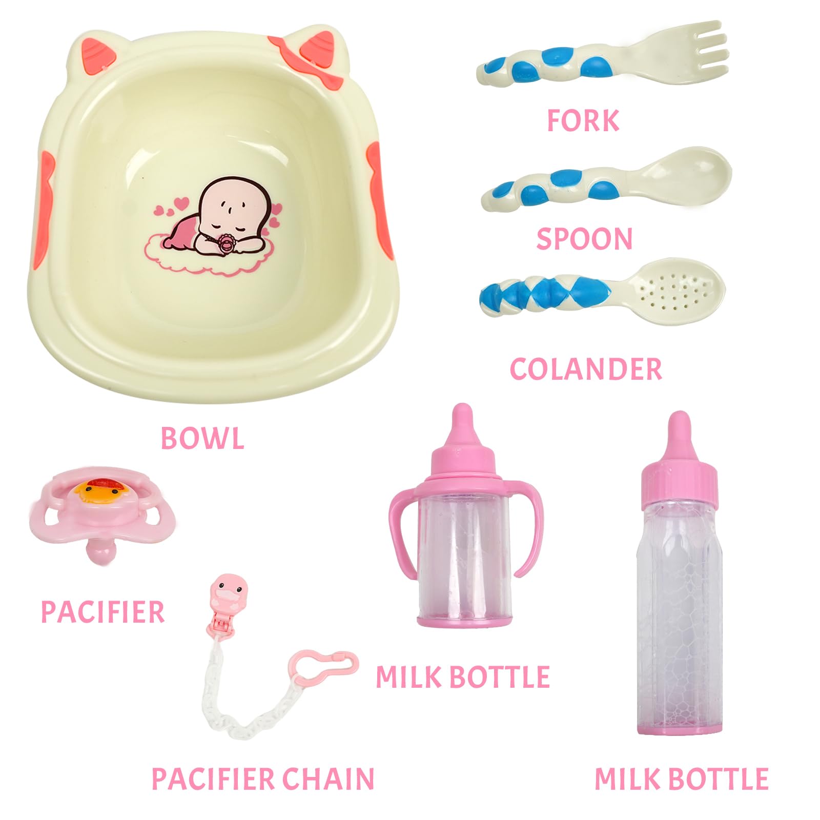 Foto 3 pulgar | Set de Alimentación Para Muñecas Myrebaby de 8 Piezas con Accesorios para Más de 3 Años - Venta Internacional