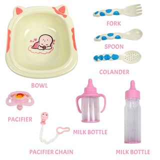 Foto 2 | Set de Alimentación Para Muñecas Myrebaby de 8 Piezas con Accesorios para Más de 3 Años - Venta Internacional