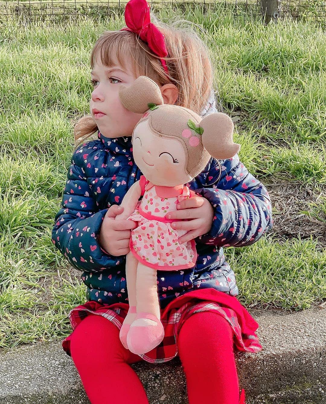 Foto 5 pulgar | Muñeca Gloveleya Cherry Girl, Rosa, 40 Cm, Regalo Personalizado Para Bebés - Venta Internacional.