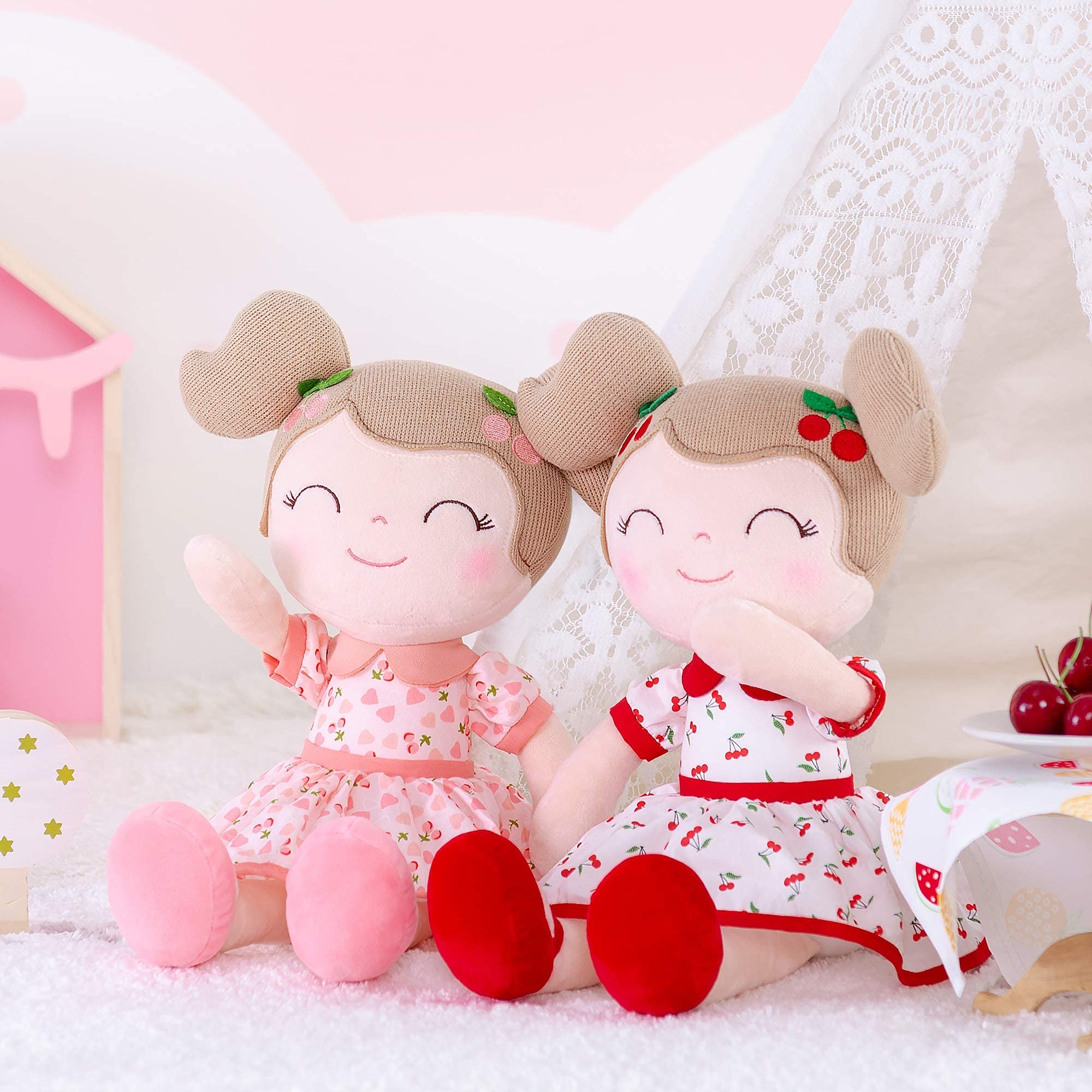 Foto 8 pulgar | Muñeca Gloveleya Cherry Girl, Rosa, 40 Cm, Regalo Personalizado Para Bebés - Venta Internacional.