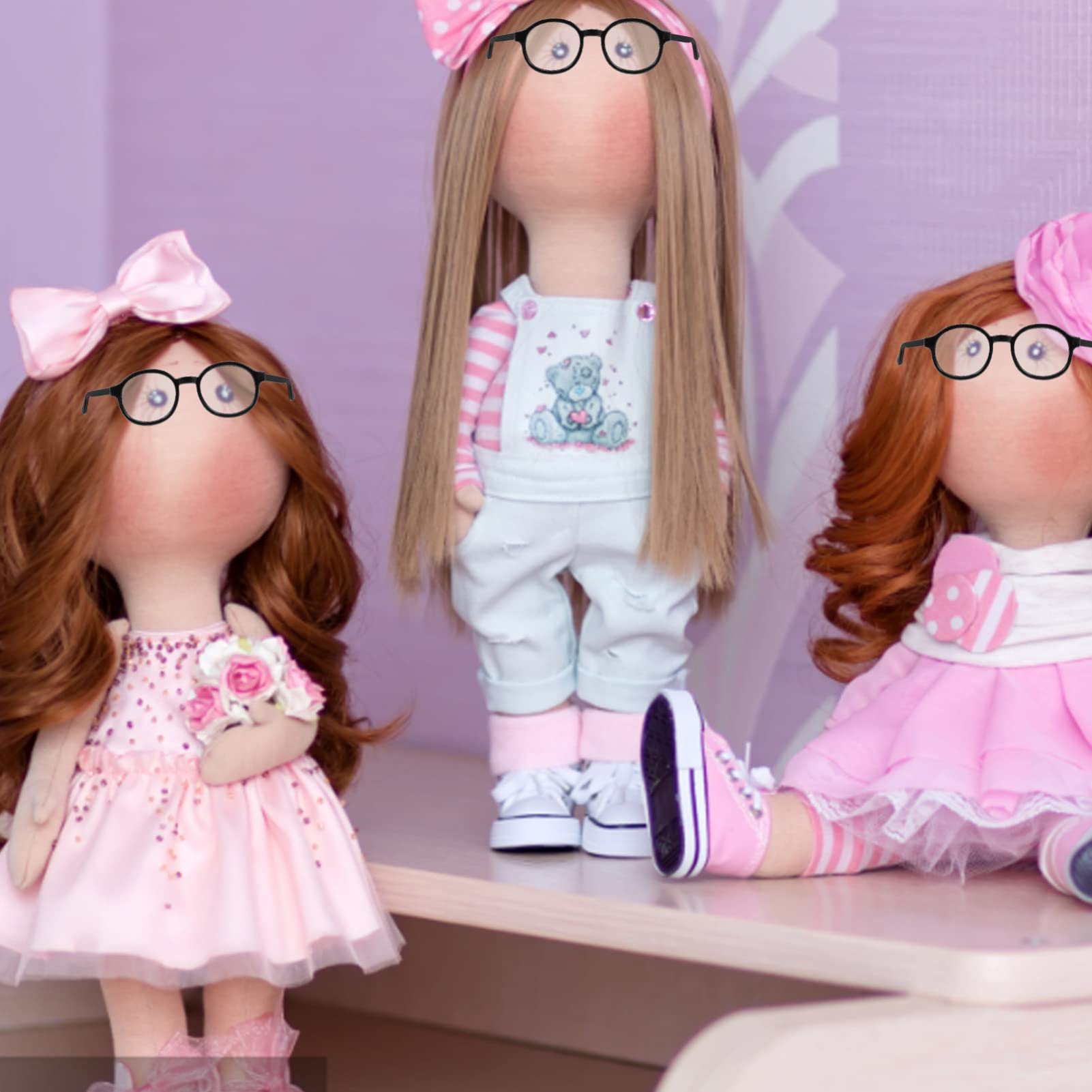 Foto 5 pulgar | Gafas para Muñeca Nuobesty Negros - Venta Internacional