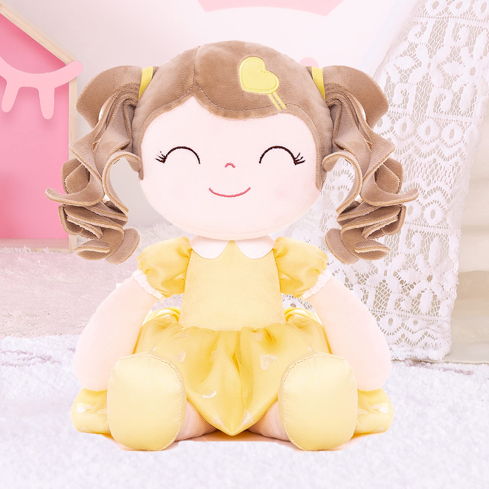 Foto 4 pulgar | Muñeca Gloveleya Personalizada con Pelo Rizado Amarillo - Venta Internacional