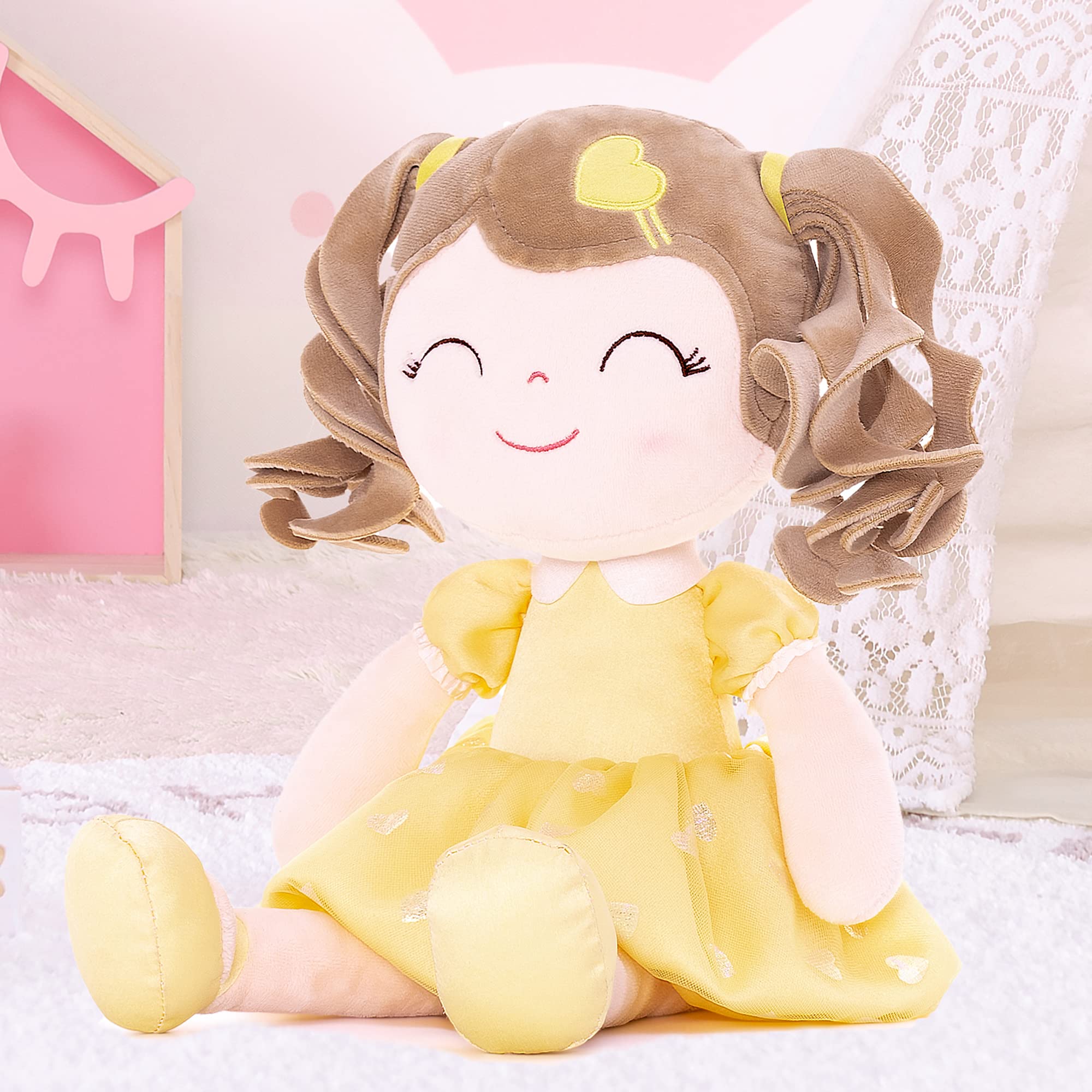 Foto 5 pulgar | Muñeca Gloveleya Personalizada con Pelo Rizado Amarillo - Venta Internacional