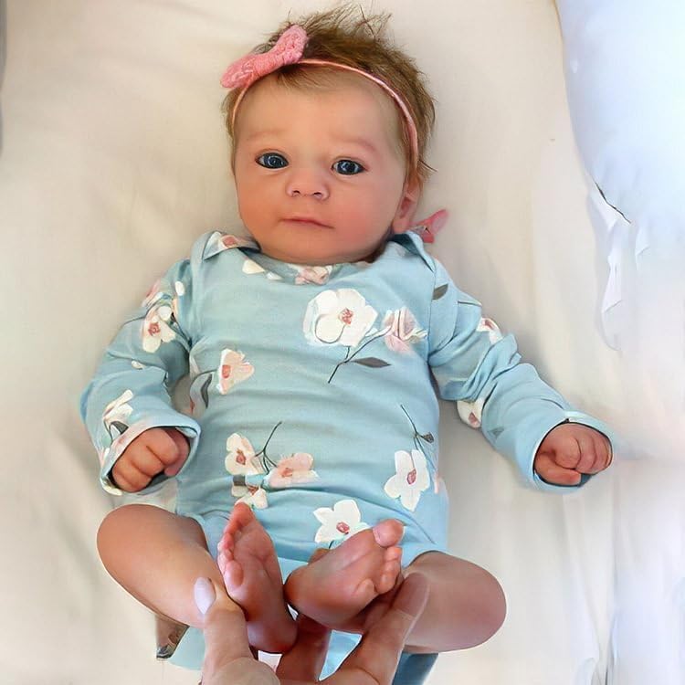 Foto 2 | Muñeca Recién Nacida Reborn, 18 Pulgadas, Suma De 18 Pulgadas Con Ojos Azules, 43 Cm, 1 Kg - Venta Internacional.